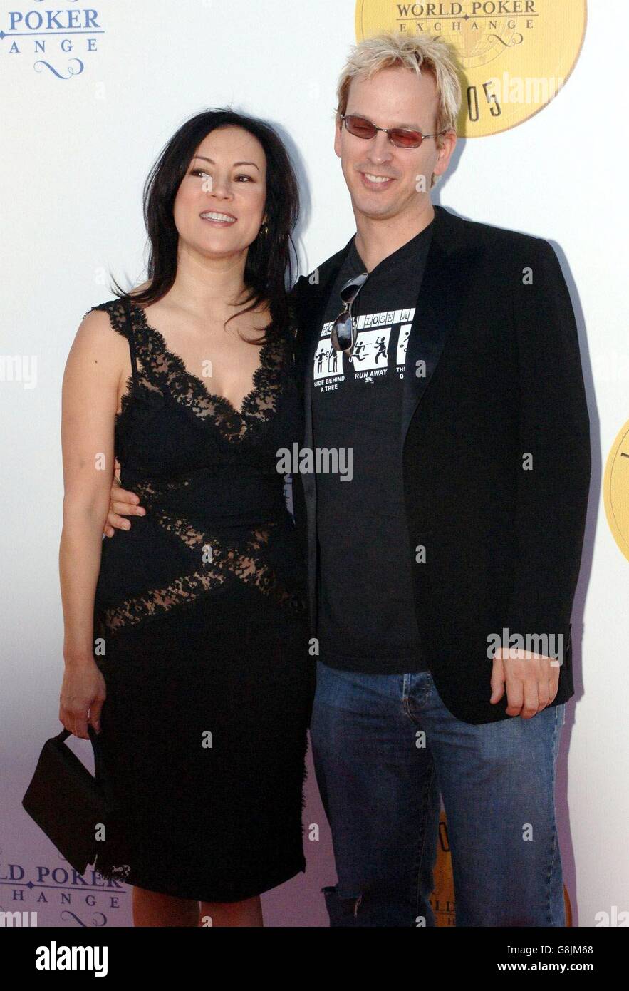 World Poker Exchange London Open Launch Party - Old Billingsgate Market. American actress Jennifer Tilly and Phil Laak. Stock Photo