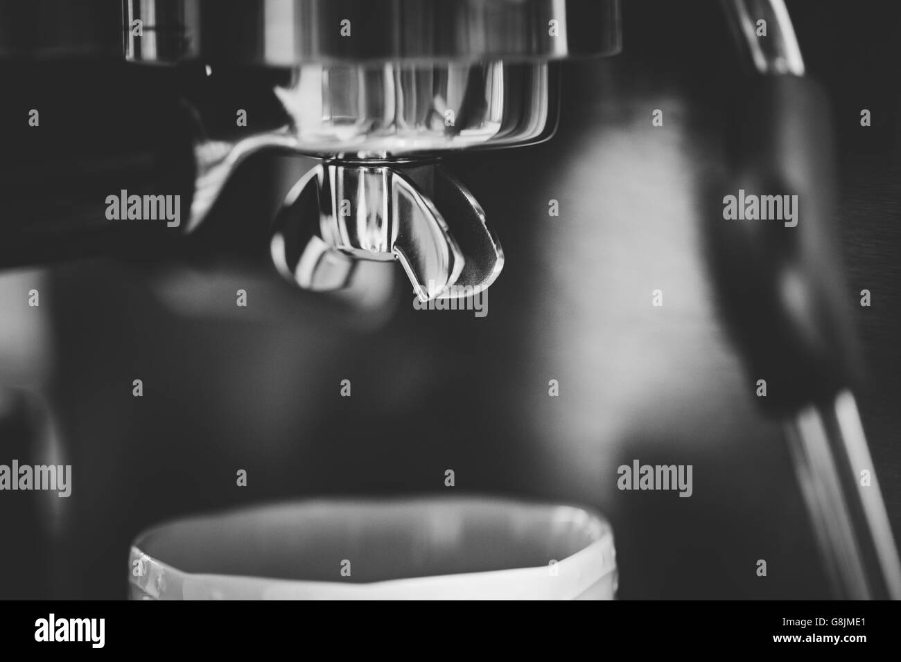 Black and White Coffee Making Stock Photo Alamy