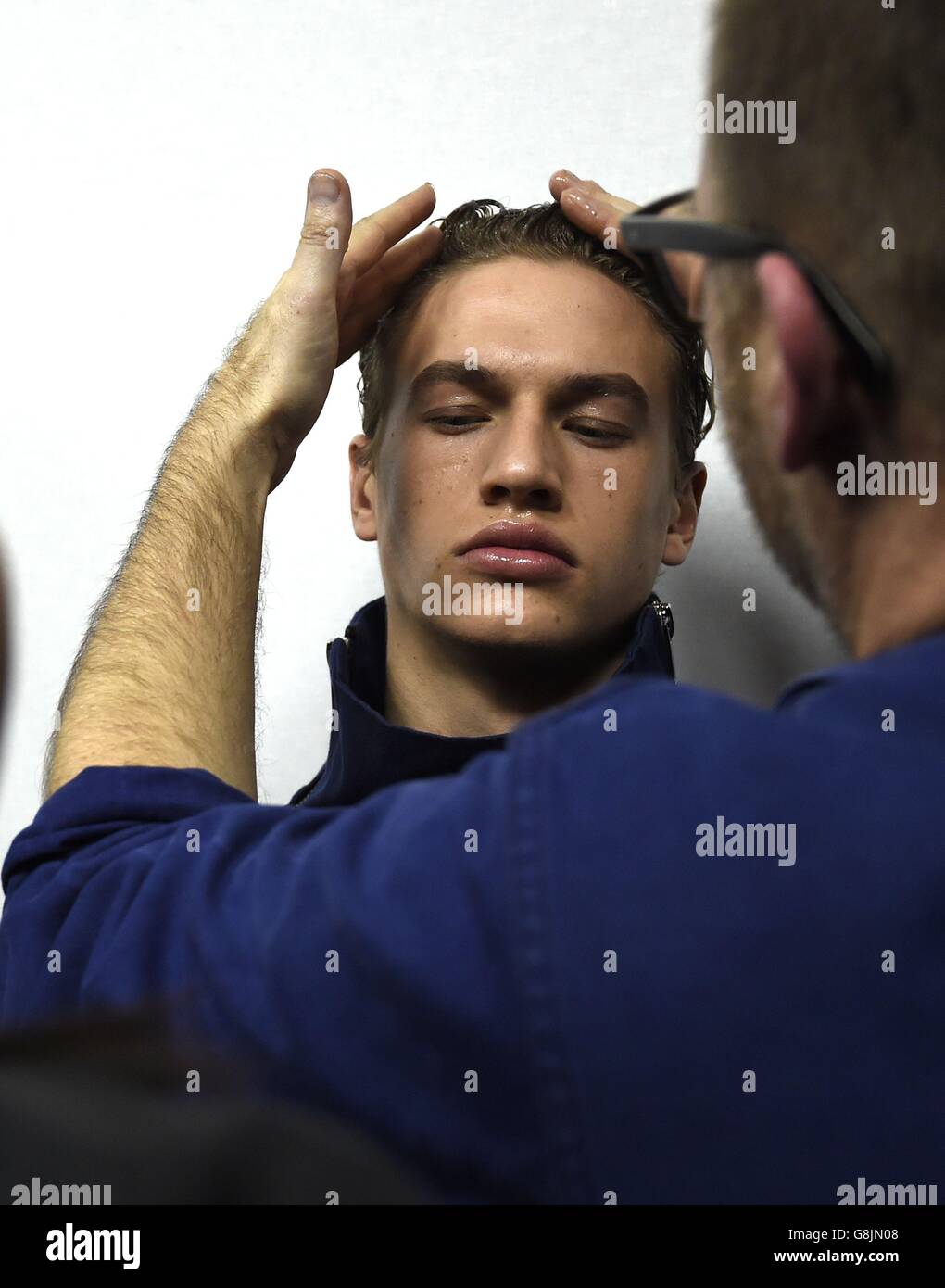 Models backstage before the Bobby Abley London Collections Men AW2016 ...