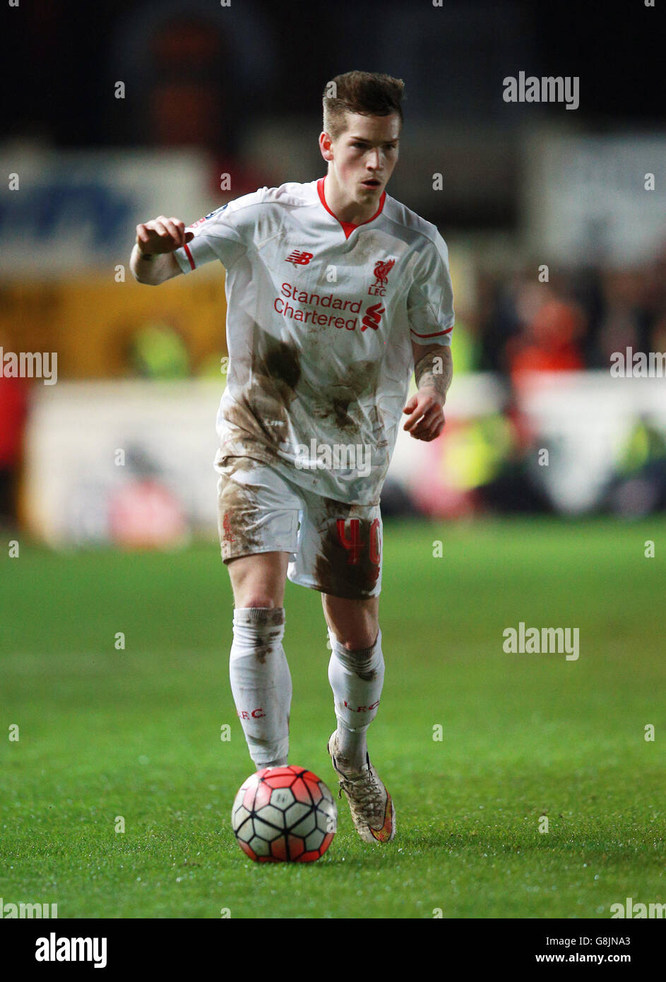 Exeter City v Liverpool - Emirates FA Cup - Third Round - St James Park. Liverpool's Ryan Kent during the Emirates FA Cup, third round match at St James Park, Exeter. Stock Photo