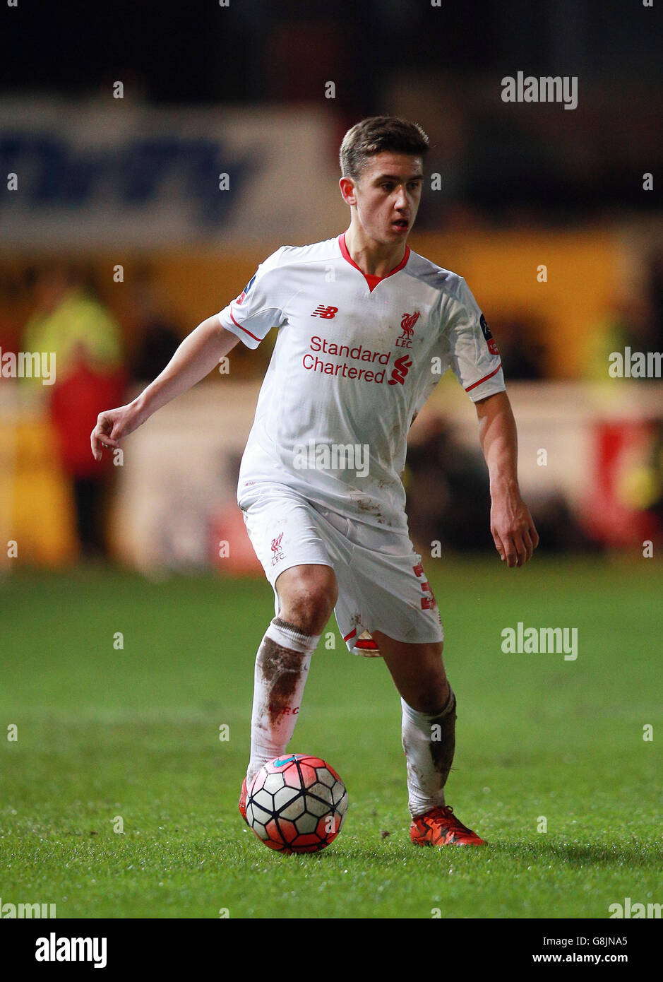 Exeter City v Liverpool - Emirates FA Cup - Third Round - St James Park. Liverpool's Cameron Brannagan during the Emirates FA Cup, third round match at St James Park, Exeter. Stock Photo