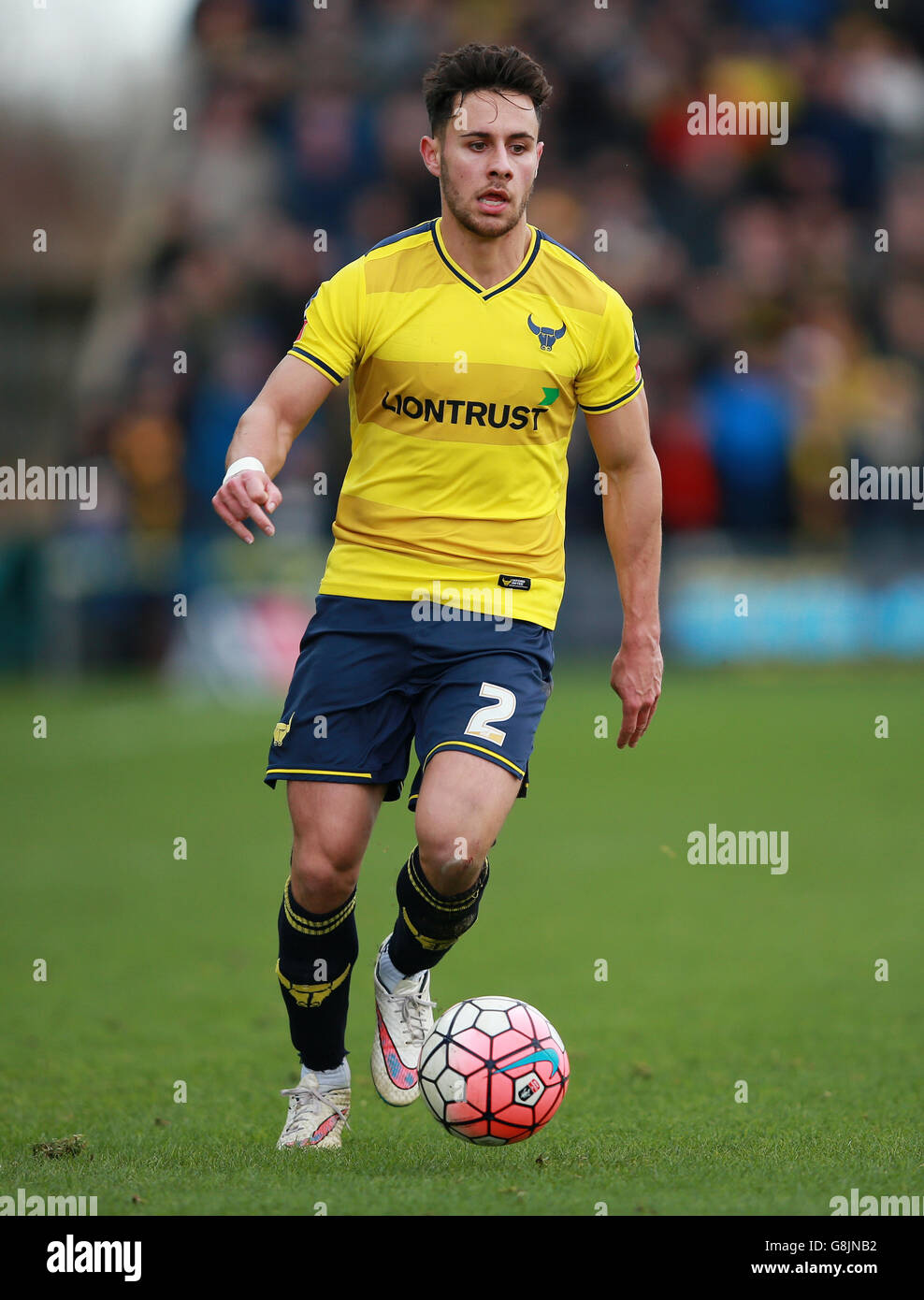 Oxford United v Swansea City - Emirates FA Cup - Third Round - Kassam Stadium. Oxford United's George Baldock during the Emirates FA Cup, third round match at the Kassam Stadium, Oxford. Stock Photo