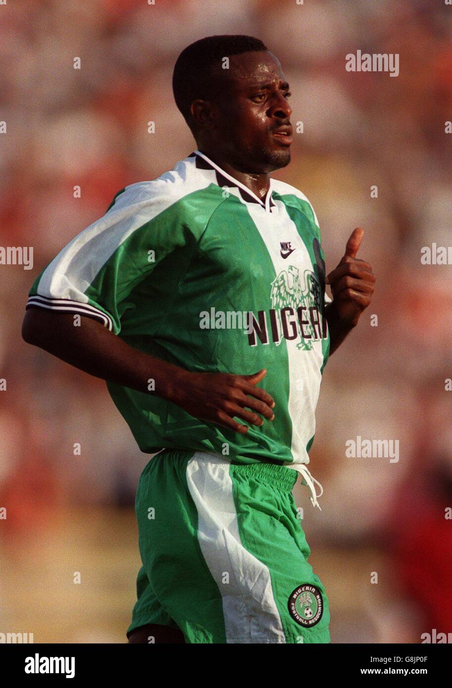 International Soccer - Nigeria v Cameroon. Enegwae Taiwo, Nigeria Stock