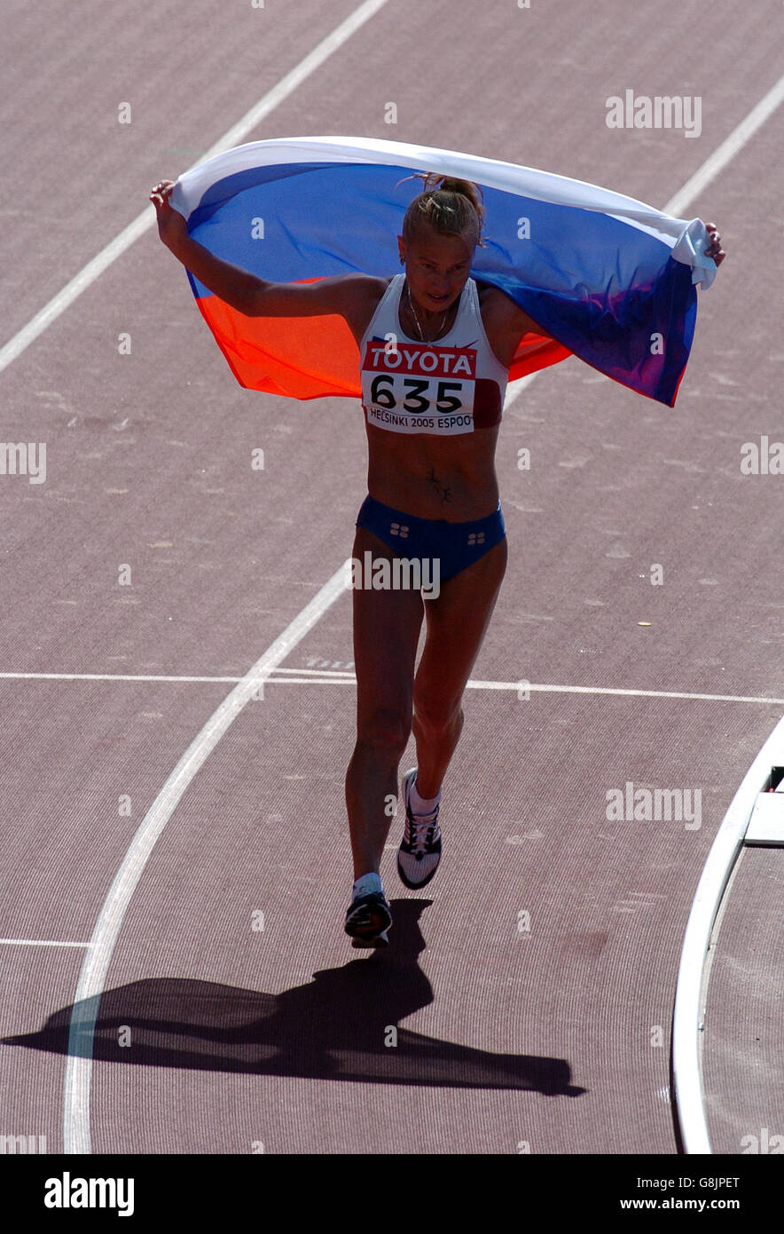 Athletics - IAAF World Athletics Championships - Helsinki 2005 - Olympic Stadium Stock Photo