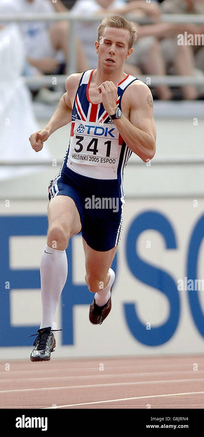 Great britains tim benjamin in action during his 400m heat hires stock