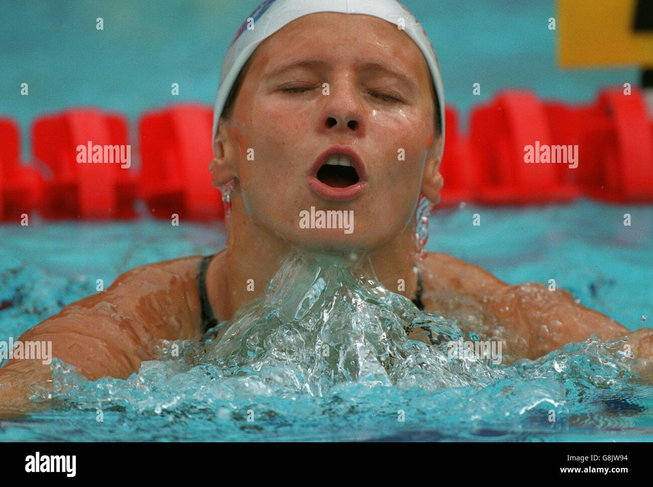 Swimming - European Swimming Champonships - Sevilla, Spain. Cathleen Rund, Germany - Women's 200m Backstroke Stock Photo