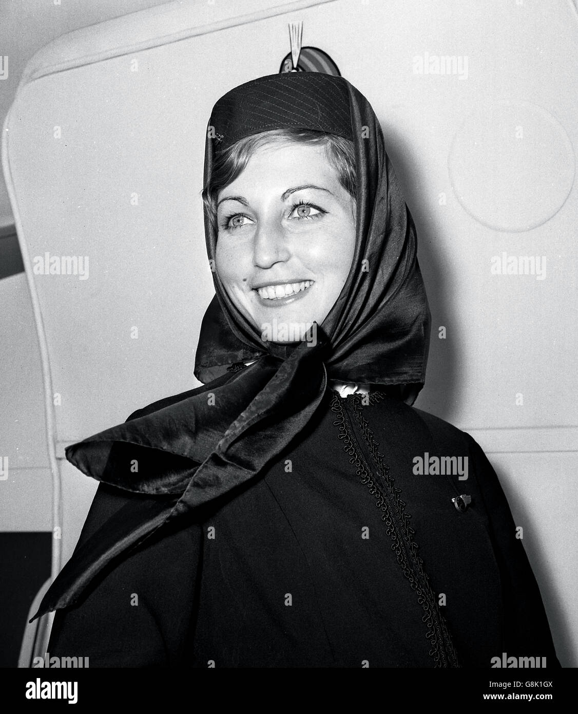 Air India Hostess - Monica Krause - London Airport Stock Photo