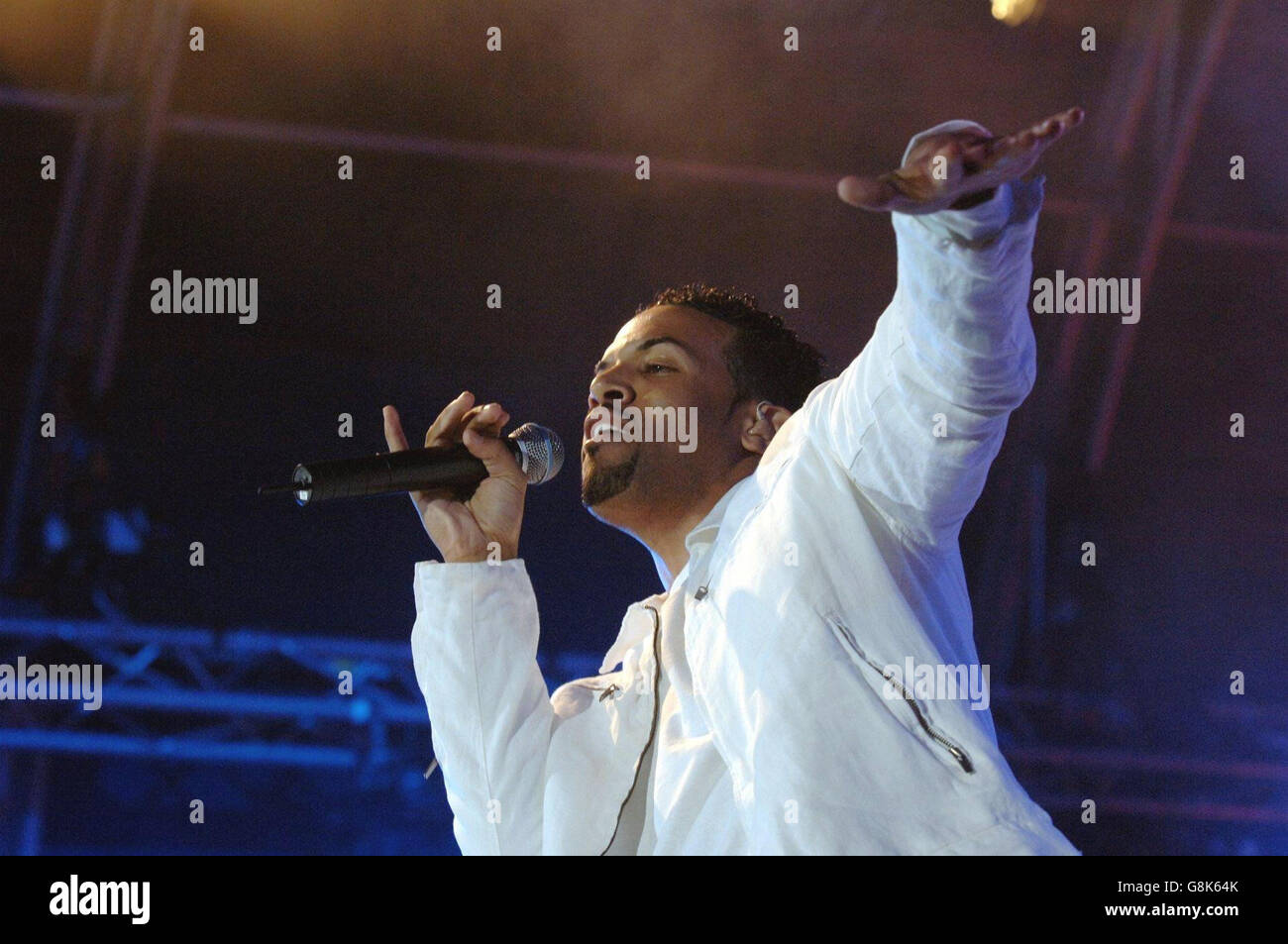 Singer Craig David performs at a one-off show at Somerset House to launch his new album called 'The Story Goes...' Stock Photo