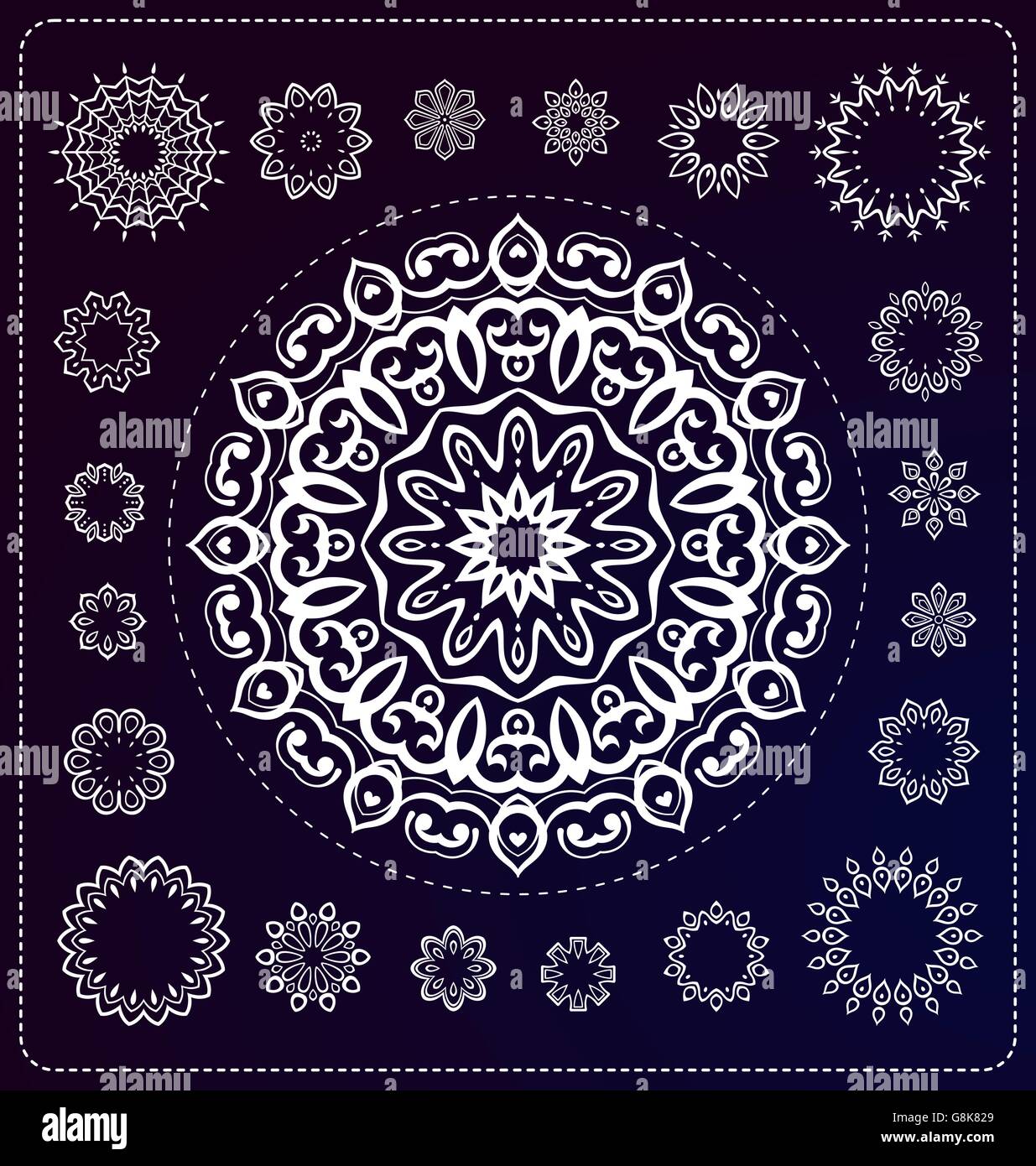 set of mandala illustration in vector format for various use Stock ...