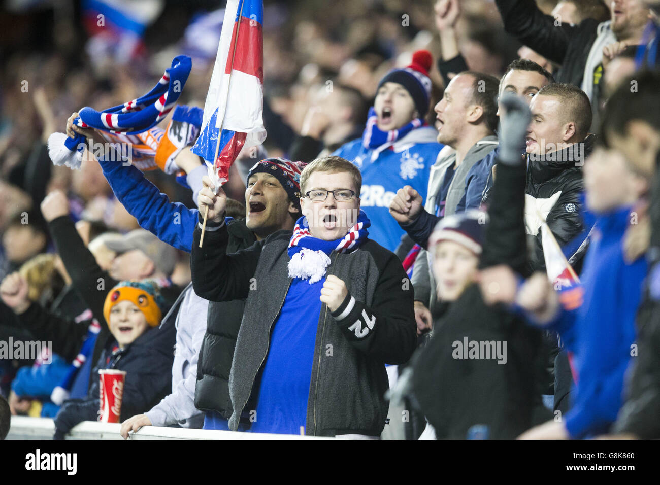 Soccer football rangers v hibs in the stands hi-res stock photography ...