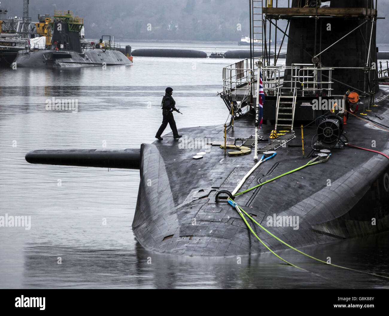 Vanguardclass submarine HMS Vigilant, one of the UK's four nuclear warheadcarrying submarines
