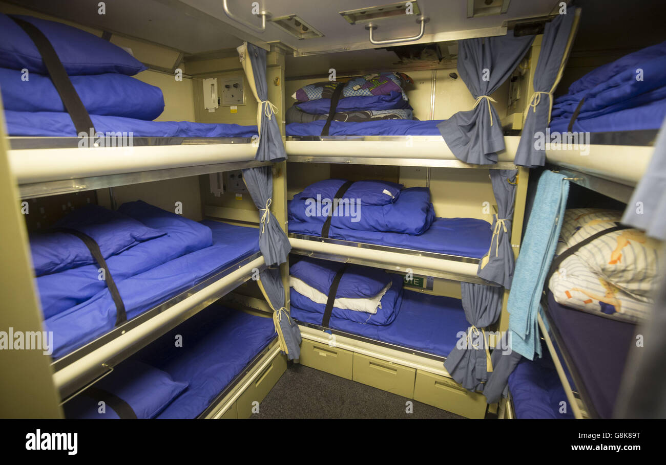 Mess Space sleeping quarters on board Vanguardclass submarine HMS