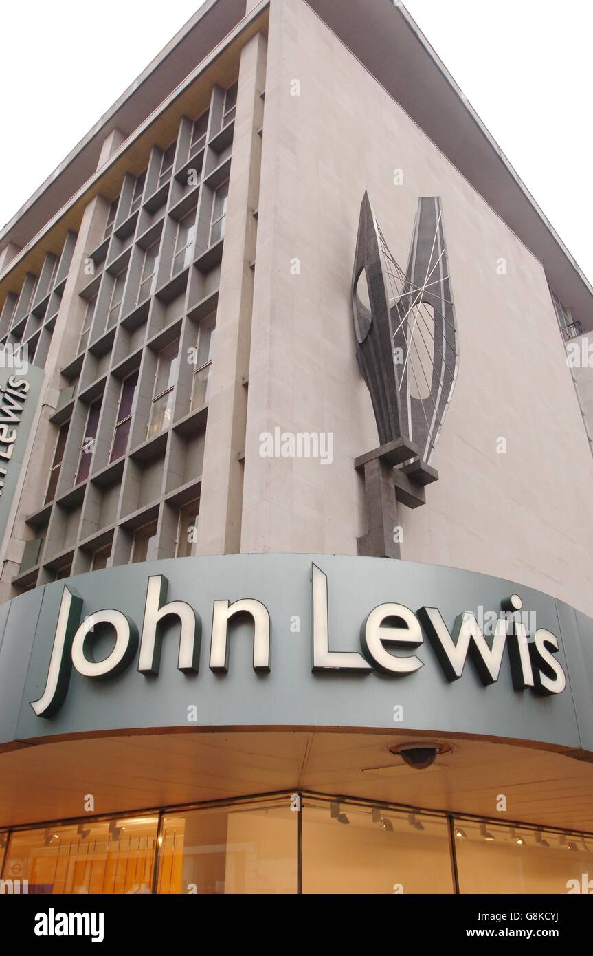 General Views of Shops in London. The John Lewis store on Oxford Street