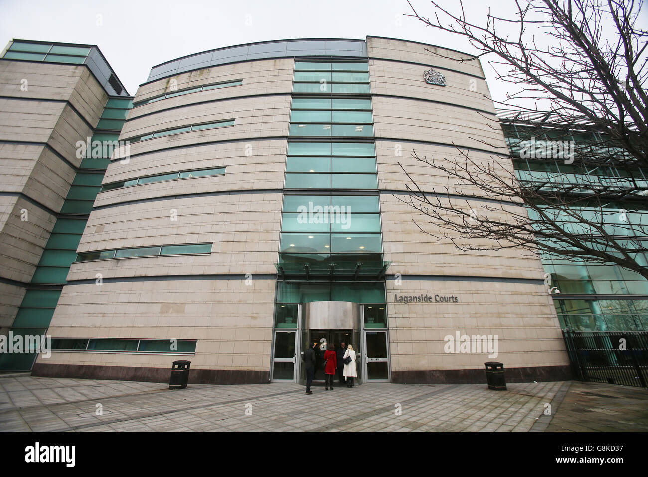 Belfast courts stock. General view of Belfast Crown Court also known as Laganside Courts. Stock Photo