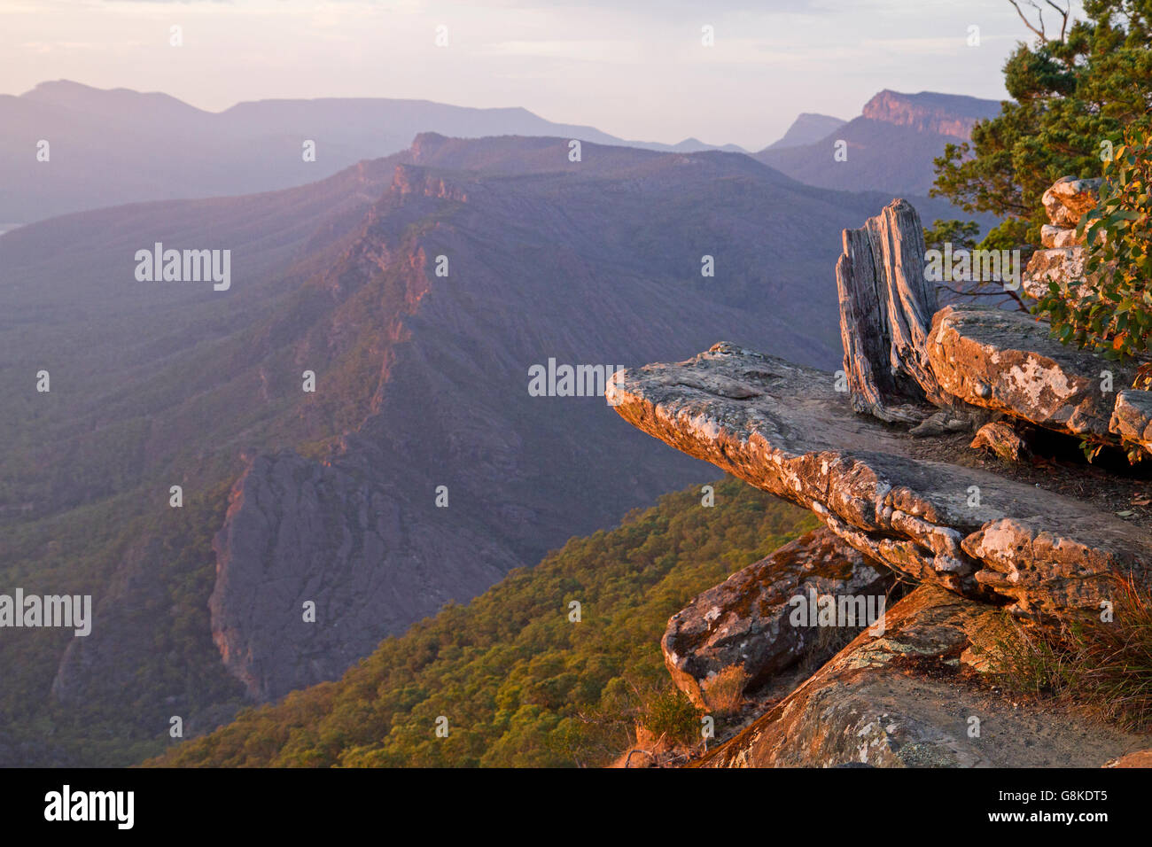 VIew along the Wonderland Range from Boroka Lookout Stock Photo