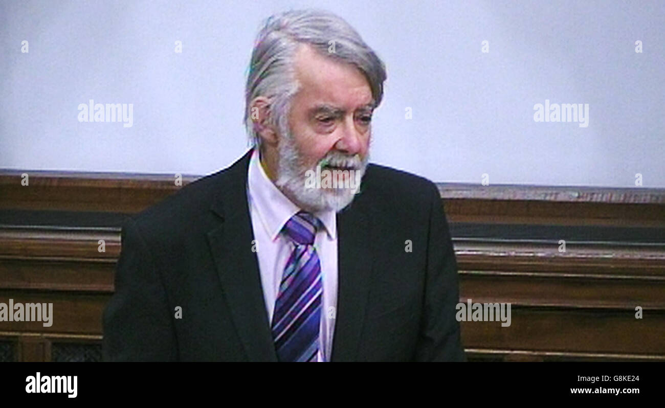 Labour's Paul Flynn leads the a debate calling to ban US presidential hopeful Donald Trump from Britain, at Westminster Hall in London. PRESS ASSOCIATION Photo. Issue date: Monday January 18, 2016. The billionaire provoked widespread anger after he demanded a block on Muslims entering the US and claimed parts of London were 'so radicalised' that police were 'afraid for their own lives'. PRESS ASSOCIATION Photo. Picture date: Monday January 18, 2016. See PA story COMMONS Trump. Photo credit should read: PA Wire Stock Photo