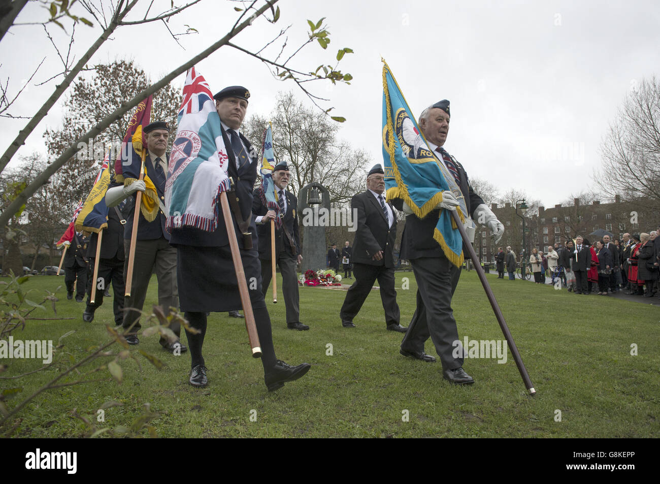Standard Bearers from the British Legion during a Holocaust Memorial