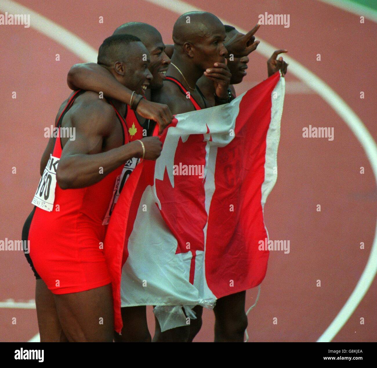 Canada 4 X 100m Relay Team Celebrate Hi res Stock Photography And Canada 4 x 100m relay team celebrate hi res stock photography and