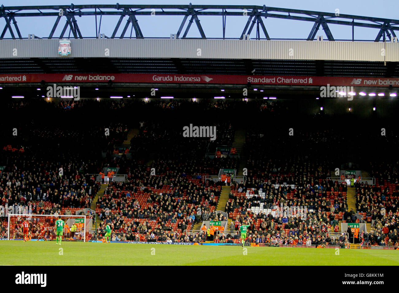 The Kop end after fans walk out on 77 minutes in protest over ticket