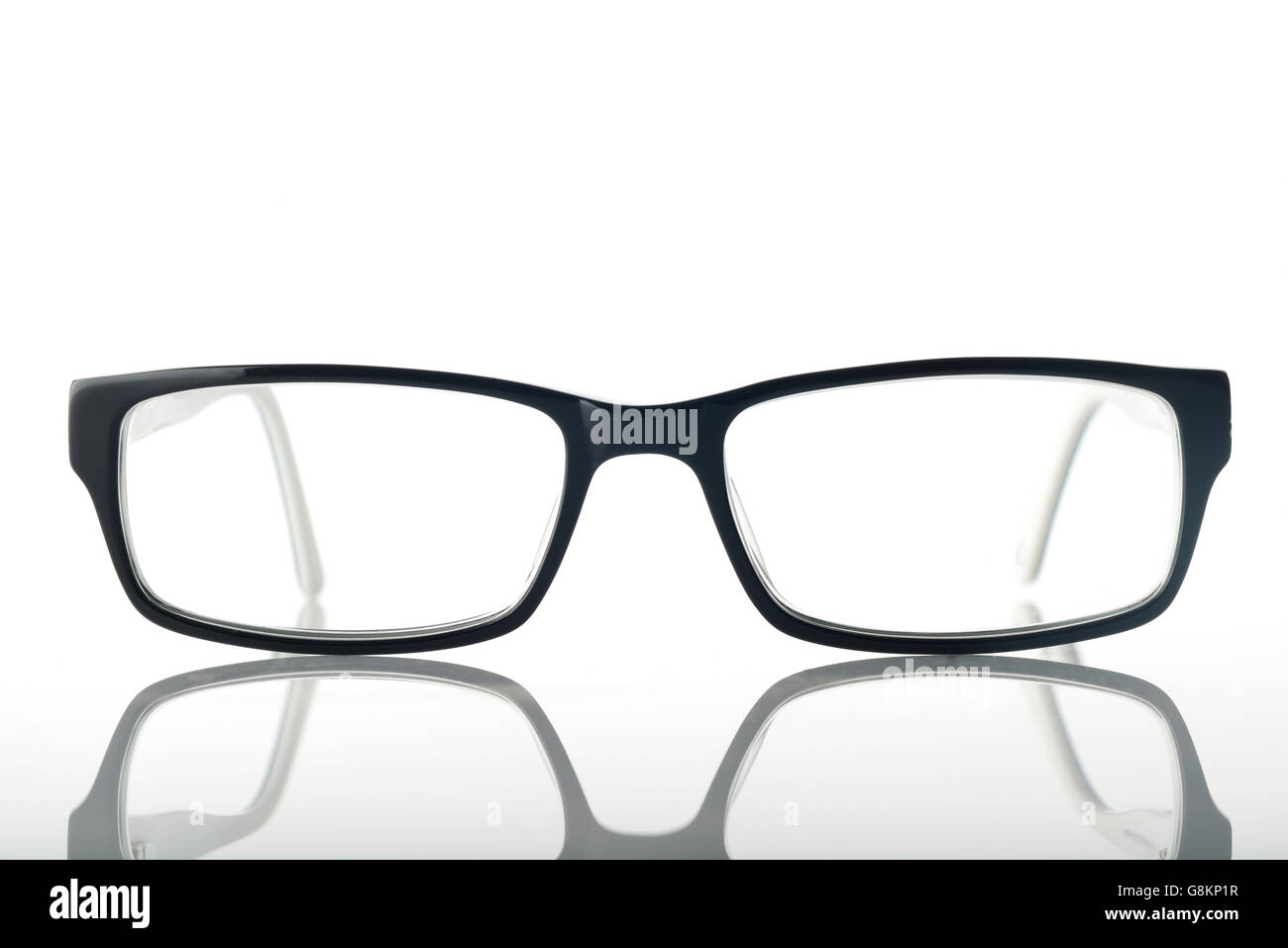Front View of Eyeglasses Stock Photo