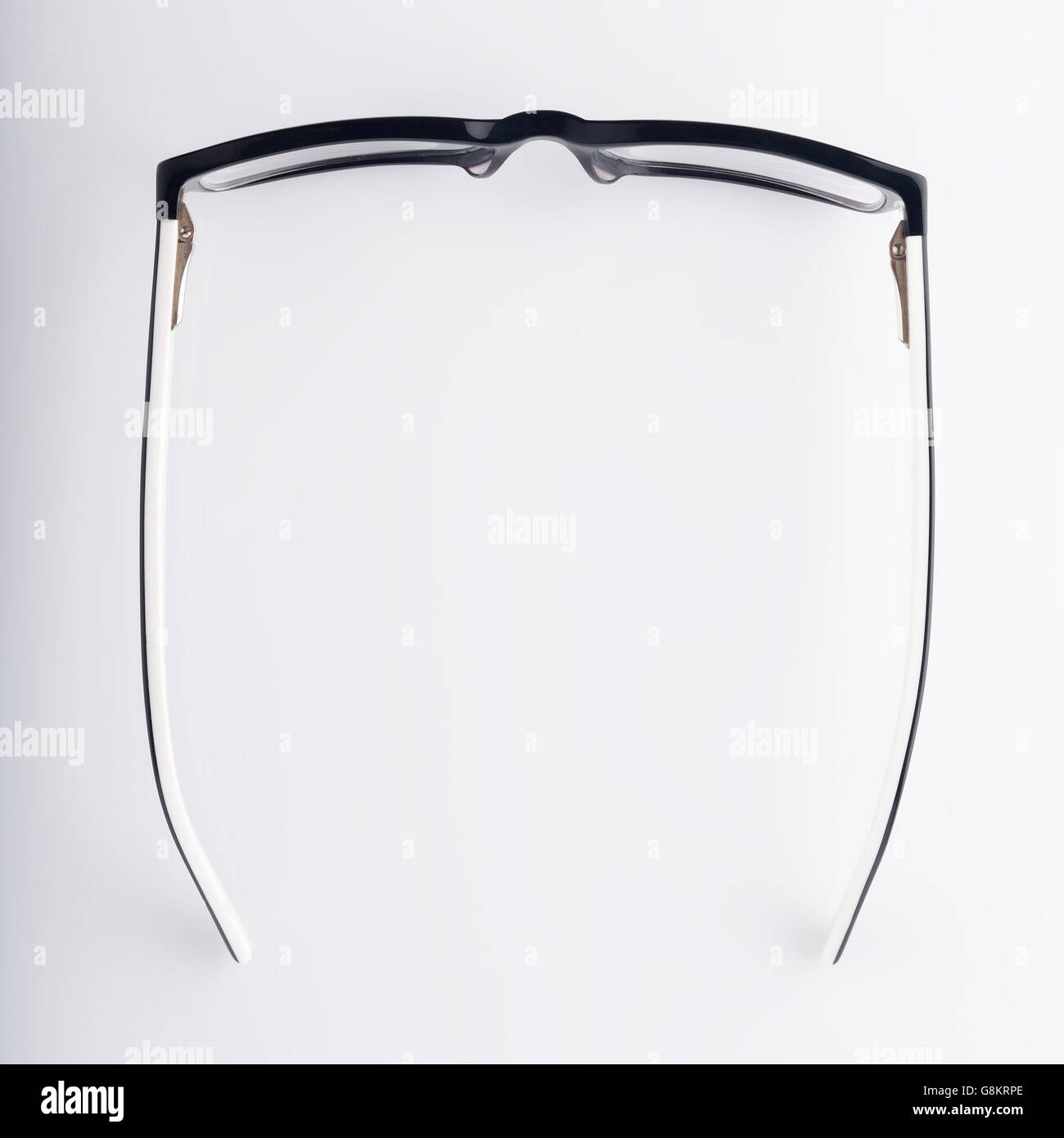 Top View of Spectacles Stock Photo