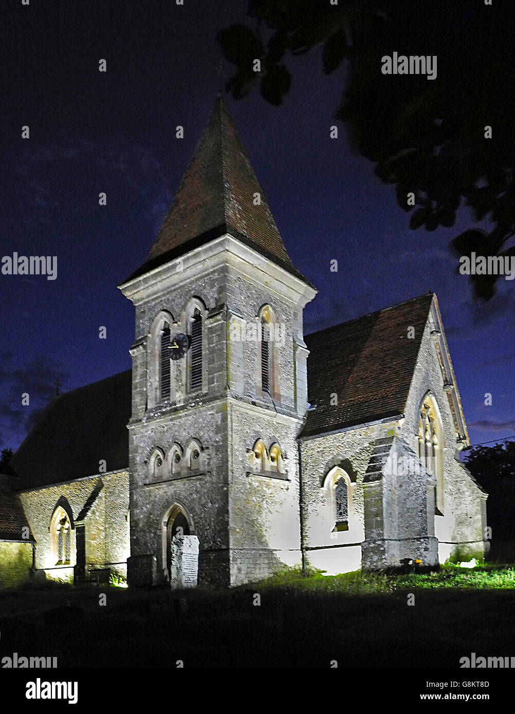 The Parish Church of the Holy Trinity in the village of Duncton, West Sussex. Stock Photo