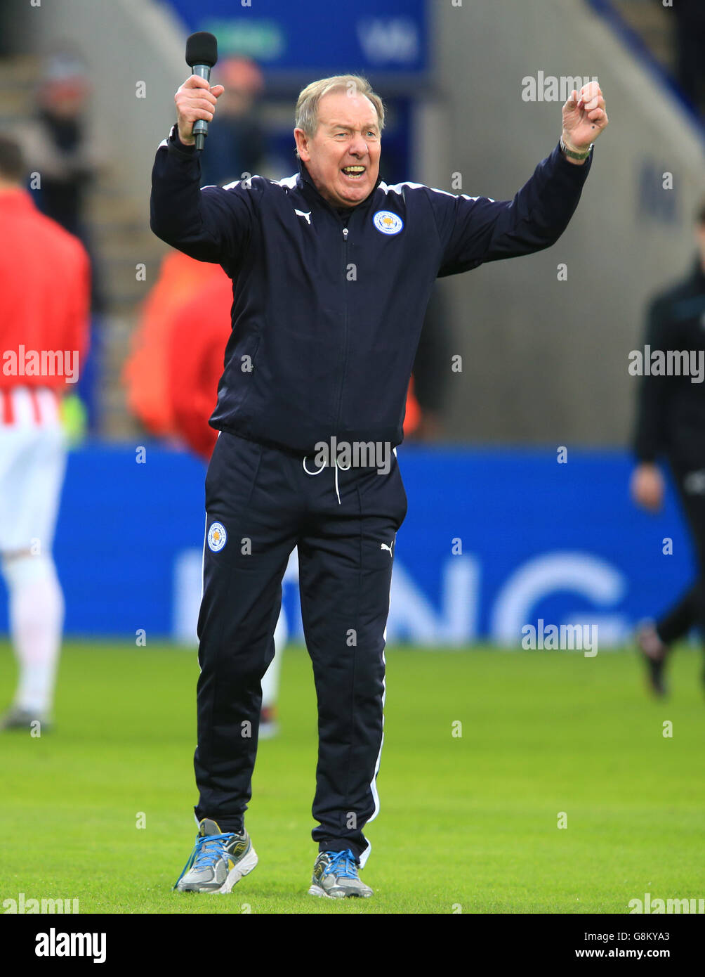 Soccer football full length stock staff pre match half time hires
