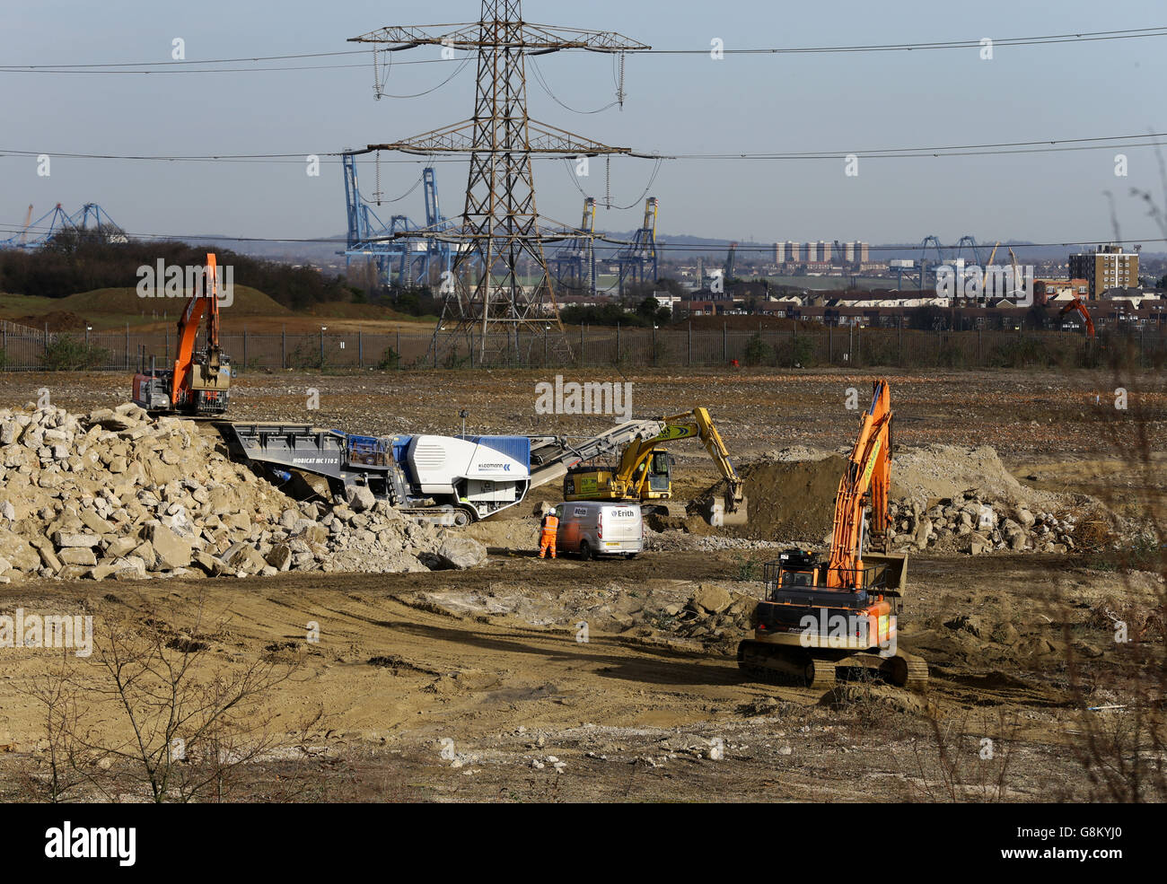 A view of the site in Kent, where developer Redrow Homes