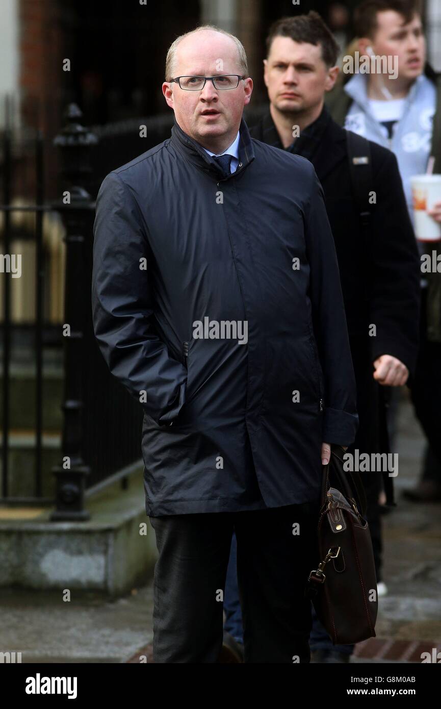 Governor of the Central Bank Professor Philip Lane arrives at Leinster House for a meeting with the Oireachtas Finance Committee. Stock Photo