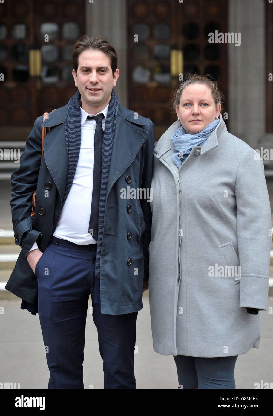 Charles Keidan, 39, and Rebecca Steinfeld, 34, outside the High Court ...