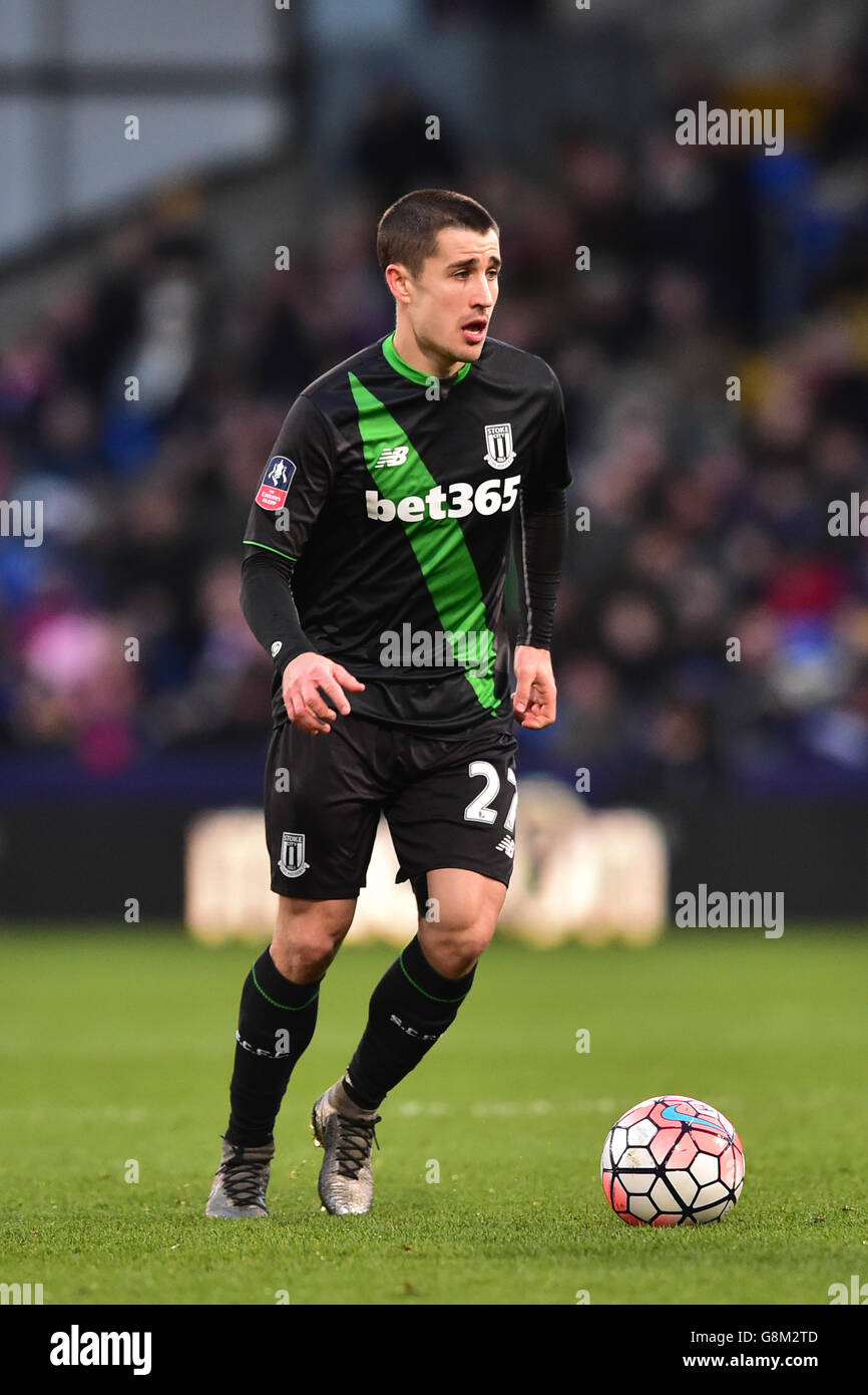 Stoke City's Bojan Krkic during the Emirates FA Cup, fourth round match at Selhurst Park, London. Stock Photo