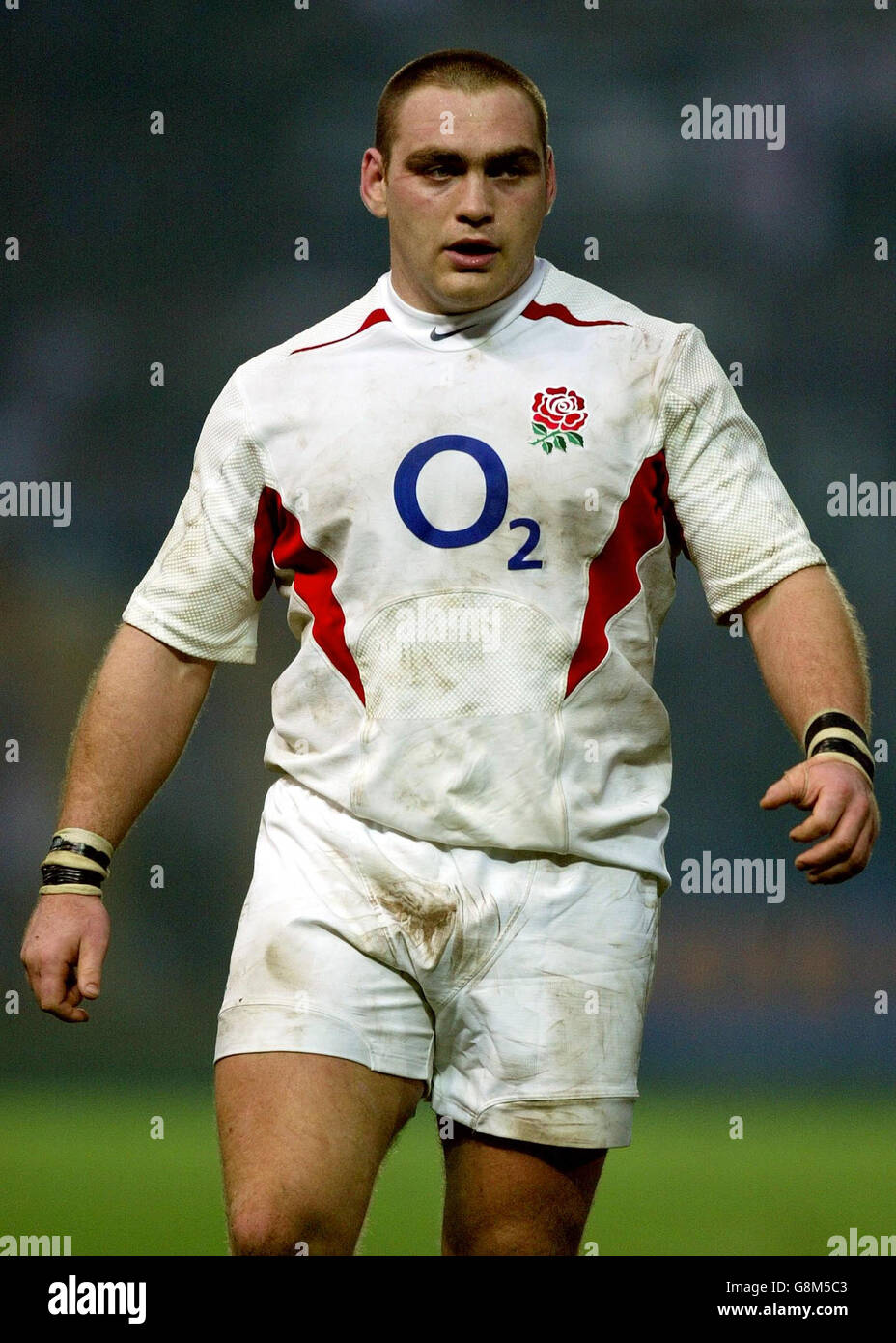 Library file dated 15/02/2004 of England's Trevor Woodman. England World Cup-winner Trevor Woodman announces his retirement from rugby because of injury, Wednesday August 24, 2005. See PA story RUGBYU Woodman. PRESS ASSOCIATION photo. Photo Credit should read: David Davies/PA. Stock Photo