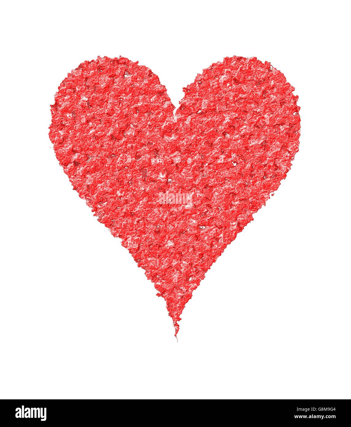 Red heart, on a white background. Art illustration Stock Vector Image ...