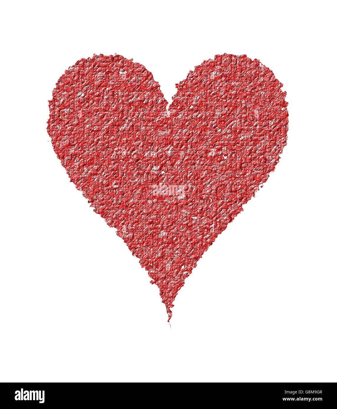 Red heart, on a white background. Art illustration Stock Vector Image ...