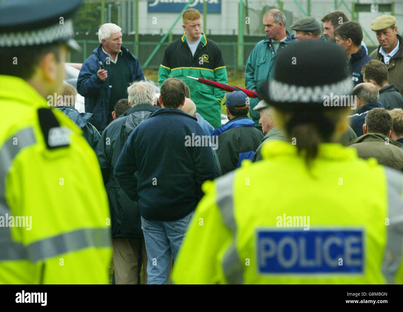 Scottish Dairy Farmers Protest Stock Photo