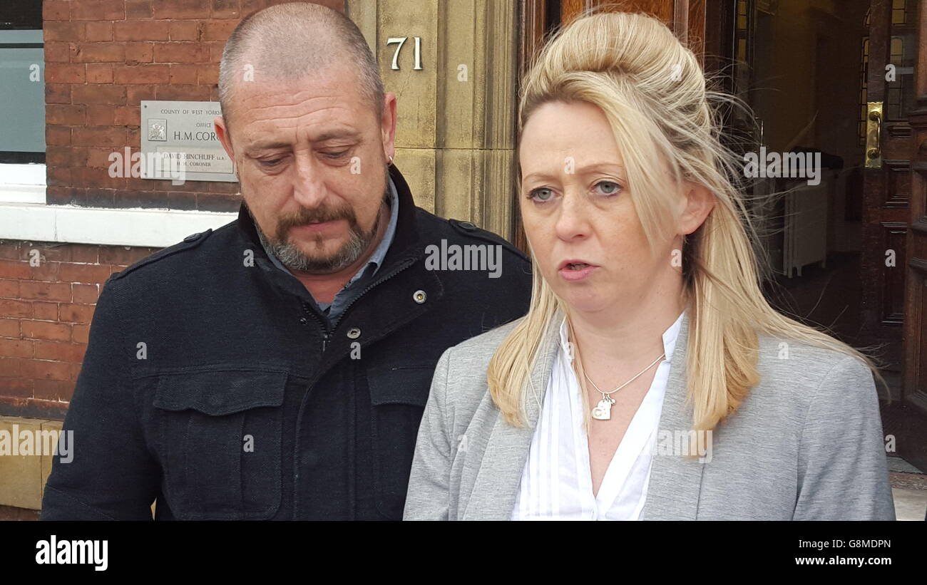 James Haigh and Emma Melton, the parents of Max Haigh, read out a statement to media outside Wakefield Coroners Court. Heart surgery carried out on a one-year-old boy at a unit just days before operations were suspended over controversial claims about safety was performed &Ograve;competently and appropriately&Oacute;, a coroner has ruled. Stock Photo