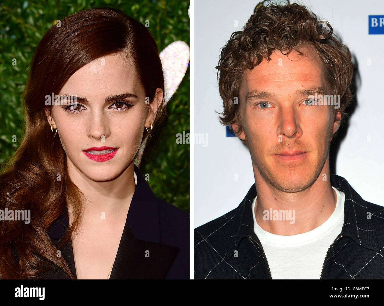 File photos of Emma Watson (left), and Benedict Cumberbatch who have been handed new roles - as visiting fellows at Oxford University. Stock Photo