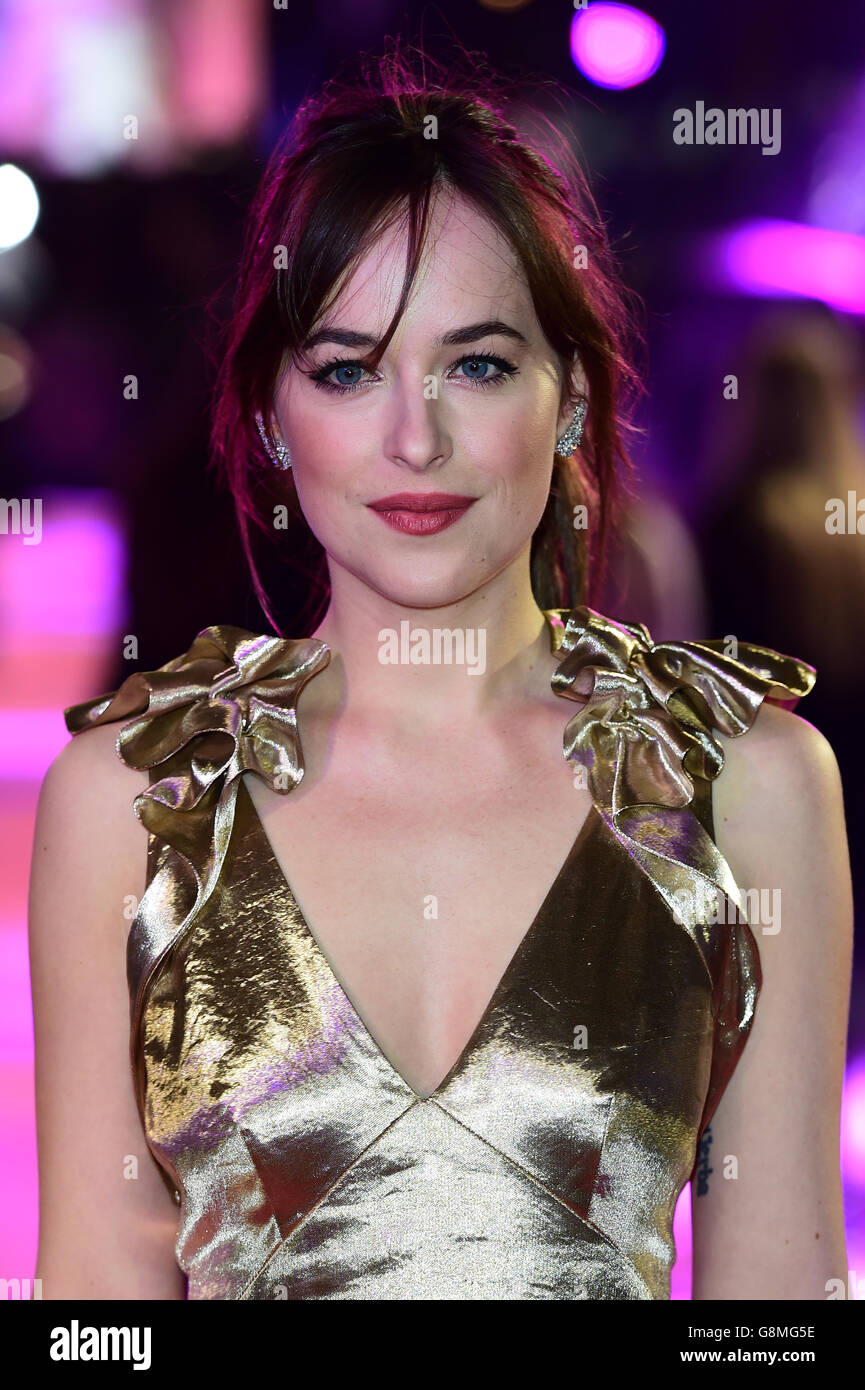 Dakota Johnson attending the European premiere of How To Be Single held at Vue West End in Leicester Square, London. PRESS ASSOCIATION Photo. Picture date: Tuesday February 9, 2016. See PA Story SHOWBIZ Single. Photo credit should read: Ian West/PA Wire Stock Photo