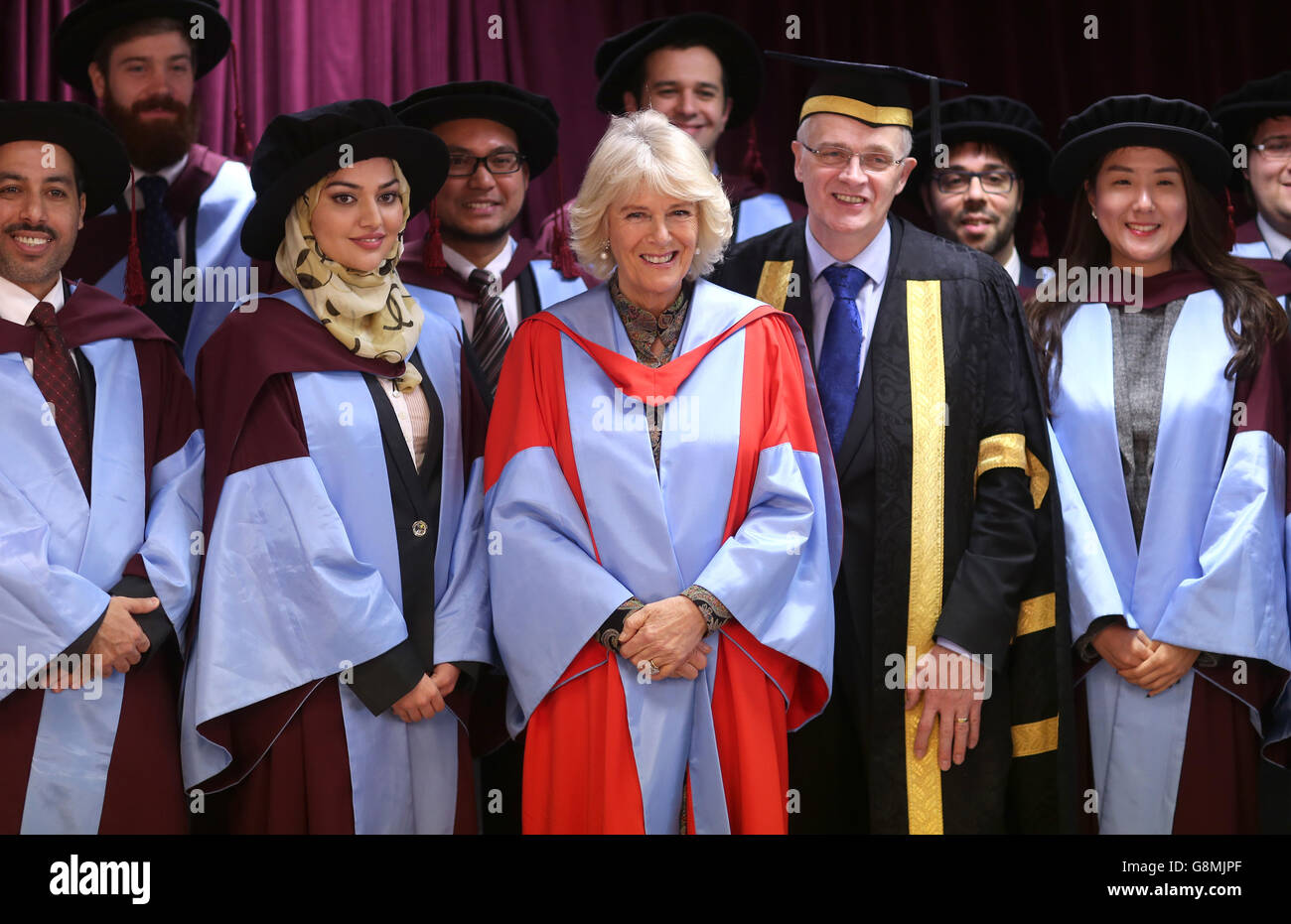 The Duchess Of Cornwall at the University of Southampton with Vice