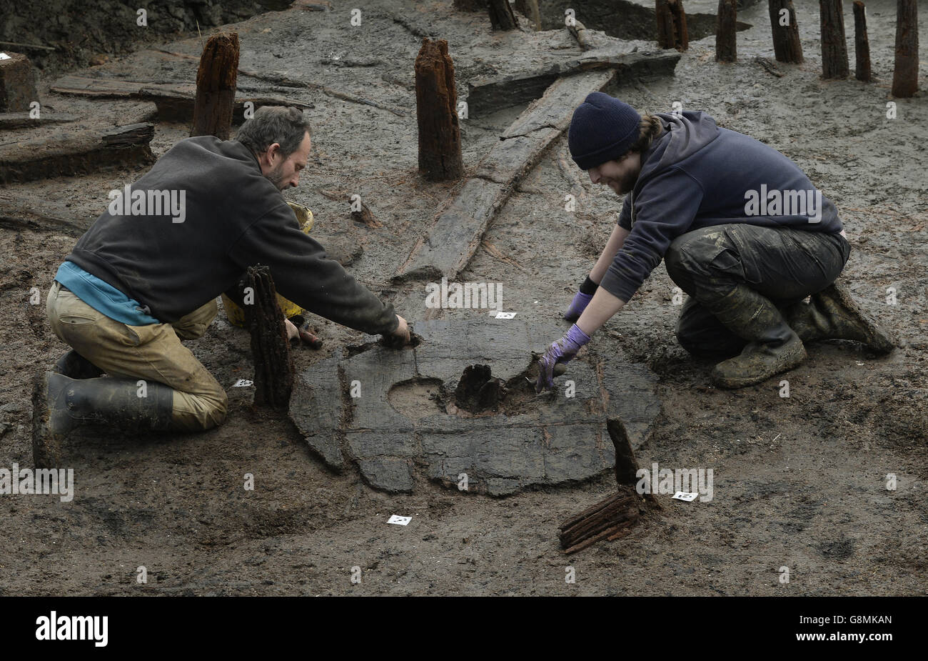 Bronze Age wheel discovered Stock Photo Alamy