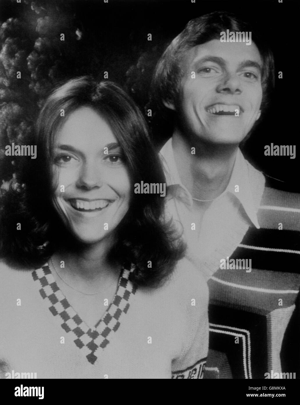 Karen and Richard Carpenter - 1975 Stock Photo
