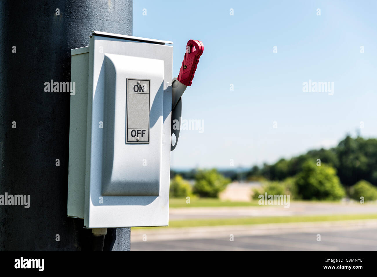 Turning black electric switch on hi-res stock photography and images ...