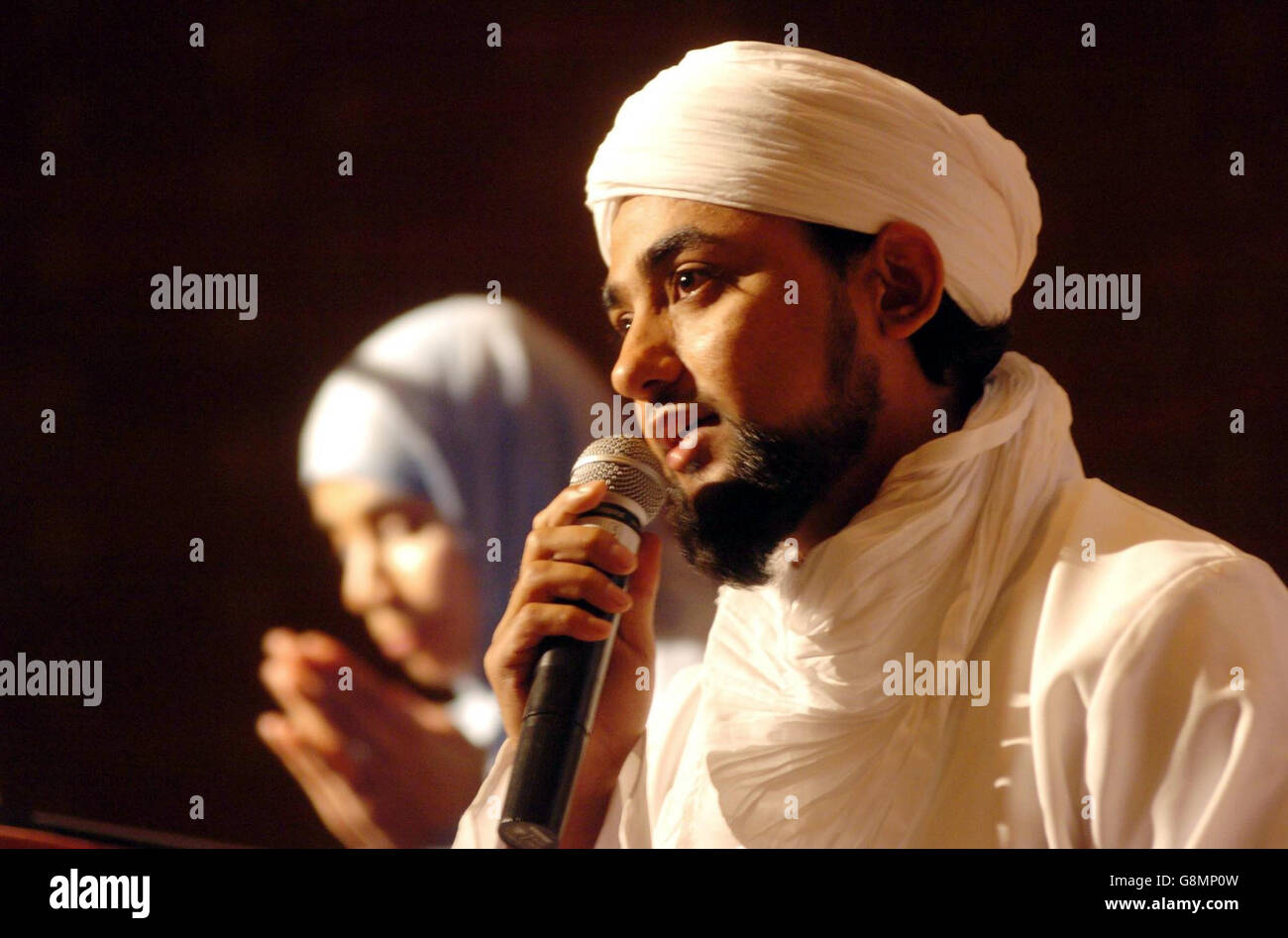 Hasnat Rasool Hassen Rasool speaks inside the Great Hall of Kensington Town Hall in ...