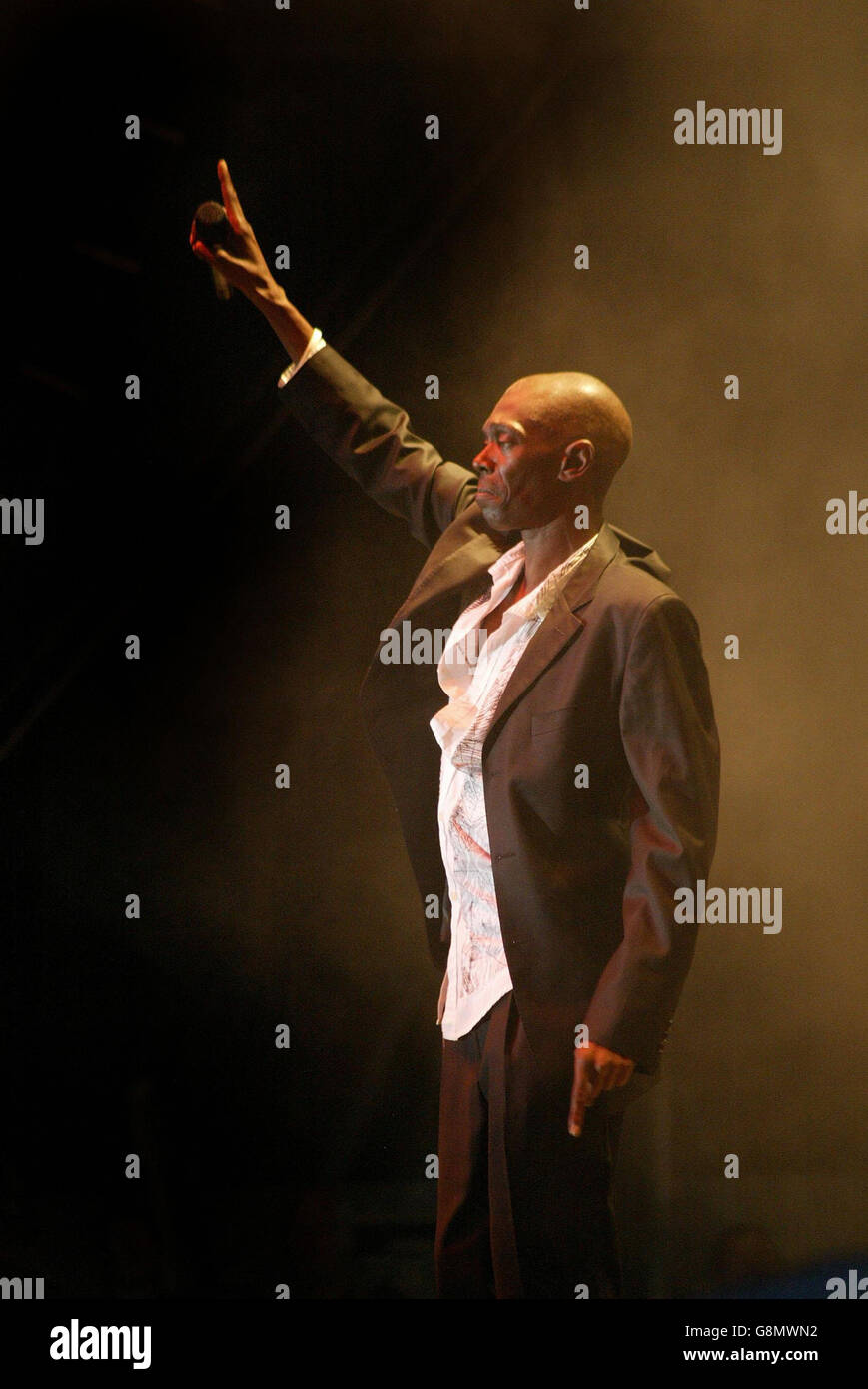 Faithless on stage at the Botanic Gardens in Belfast, Wednesday August 24, 2005 for the Tennents ViTal event. PRESS ASSOCIATION Photo. Photo credit should read: PA. Stock Photo