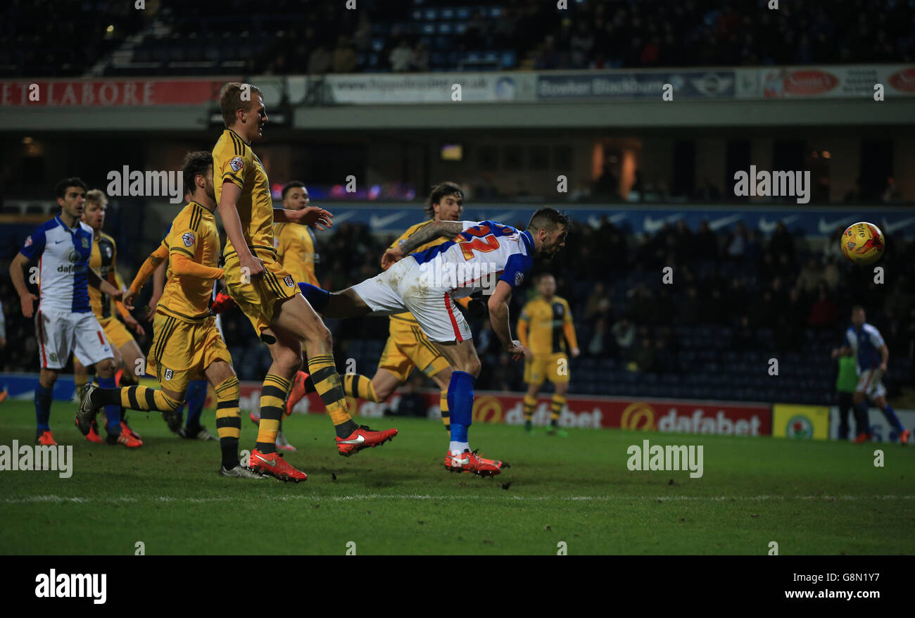 Blackburn rovers shane duffy his sides goal of the match hires stock