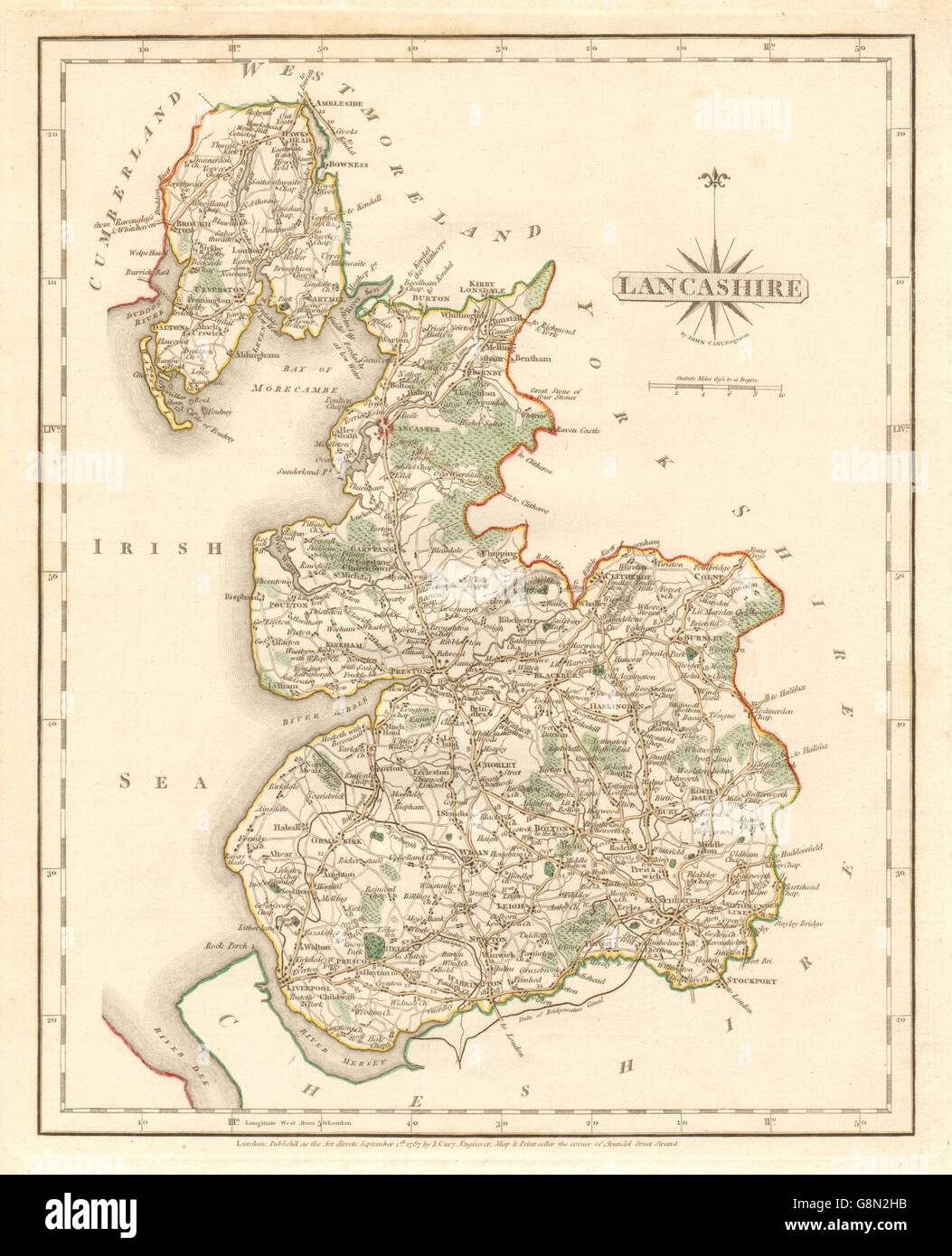 Lancashire Map High Resolution Stock Photography and Images Alamy