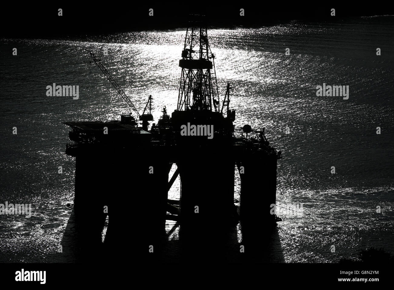 Oil rigs in Cromarty Firth Stock Photo - Alamy