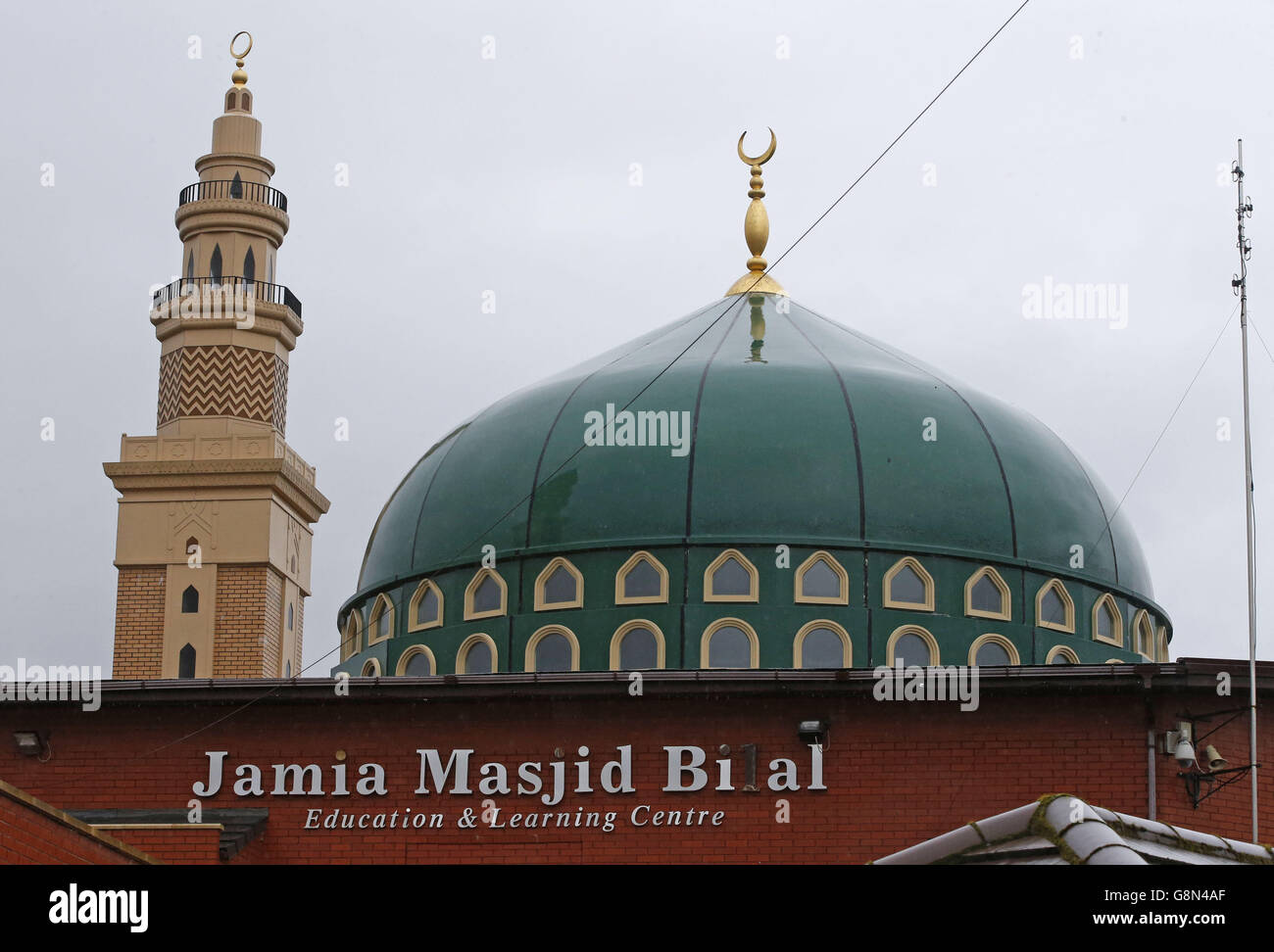 Jamia Masjid Bilal Mosque in Rochdale near where Jalal Uddin, 64, has died after being found with serious head injuries while on his way home from evening prayers. Stock Photo
