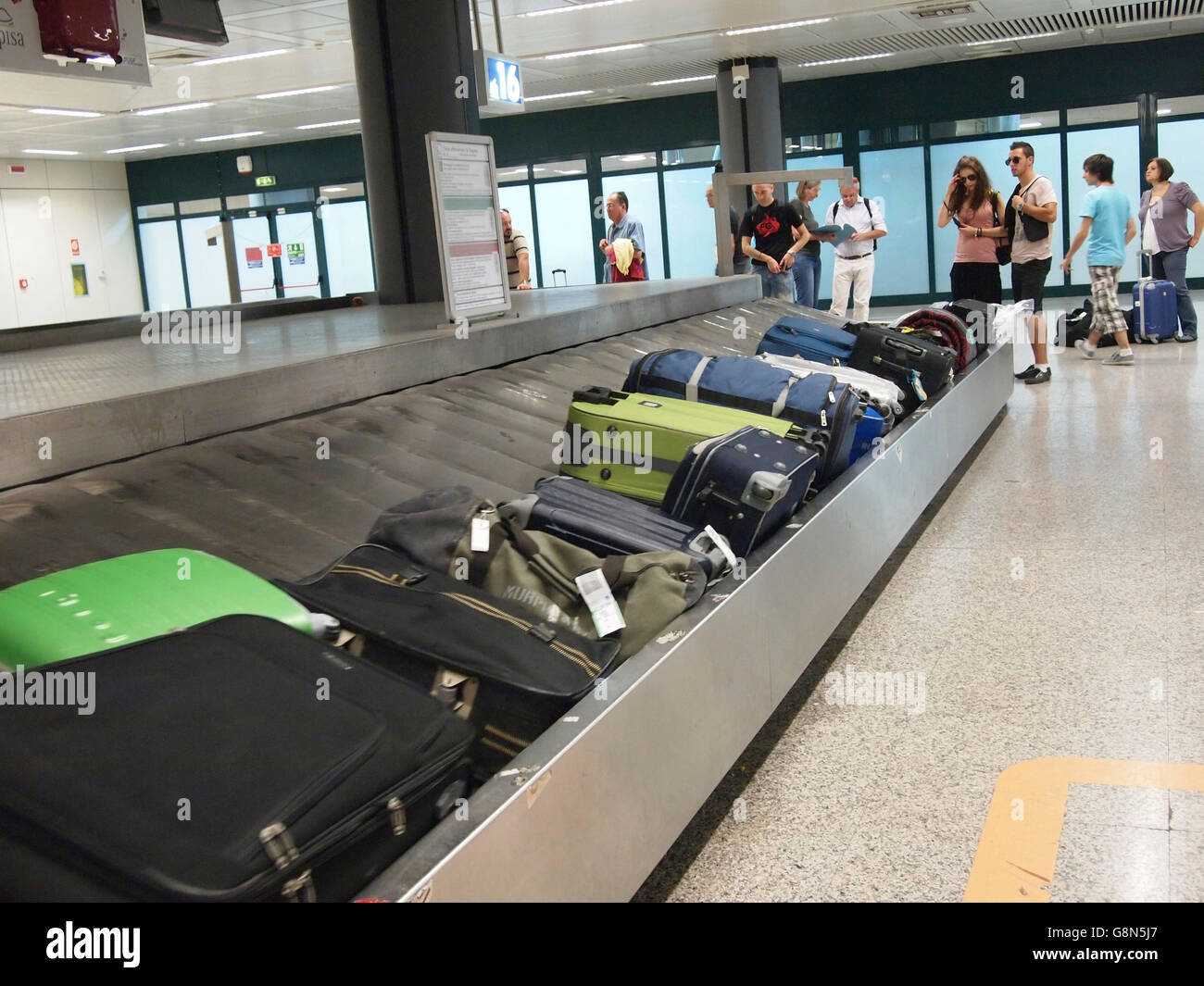 Baggage claim, Fiumicino Airport, Rome, Lazio, Italy, Europe Stock