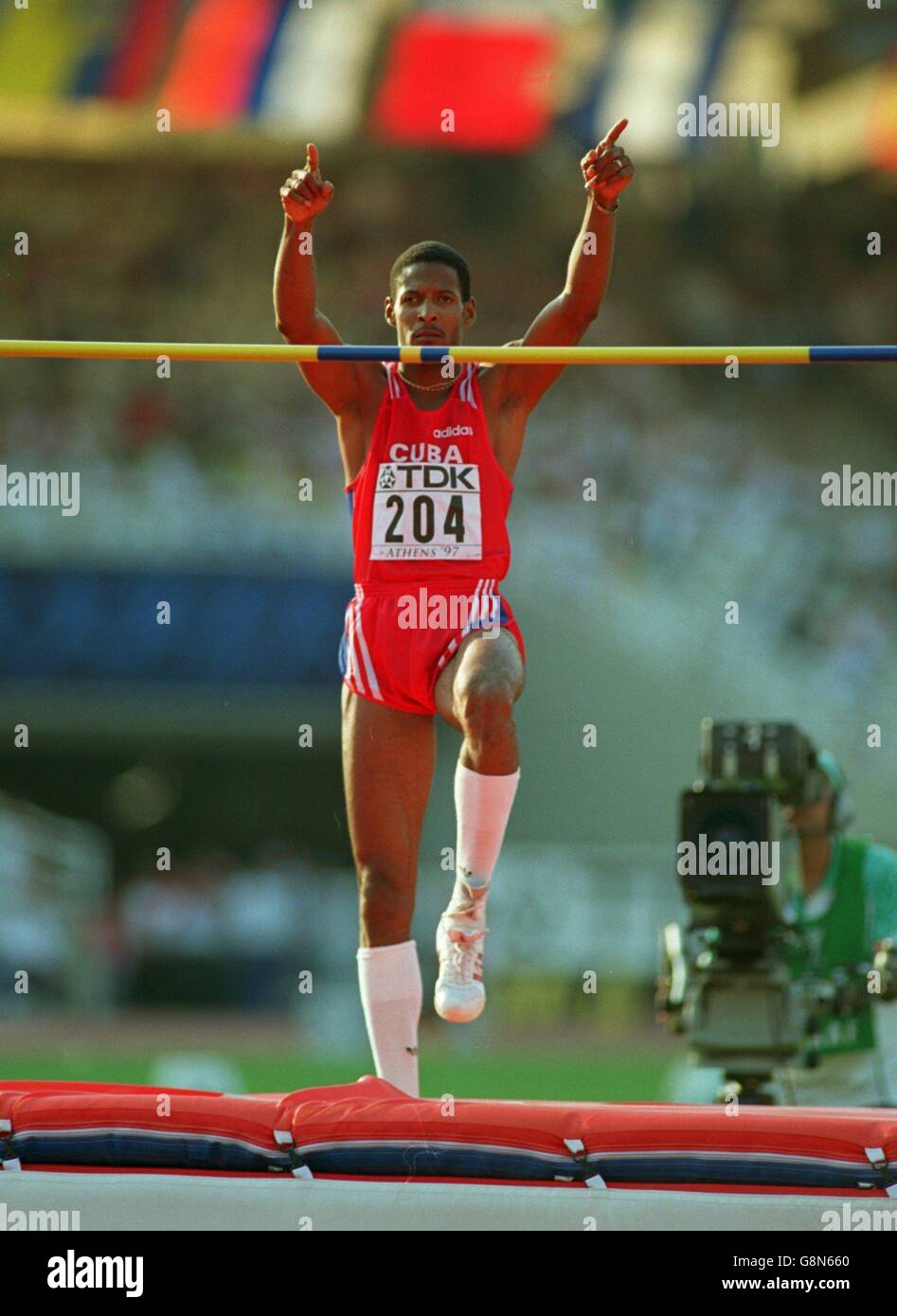 Athletics sixth iaaf world championships 1997 mens high jump final hires stock photography and